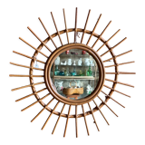 Rattan mirror