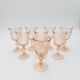 Set of 8 pink glasses