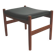 Ottoman - stool, teak - faux leather, Spottrup Denmark - 1960s