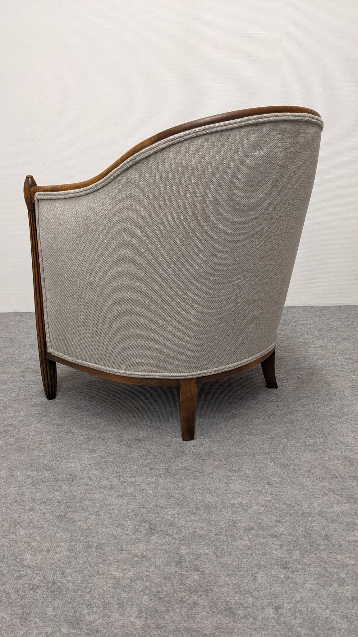 Pair of Art Deco gondola armchairs, France circa 1920