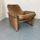 Fauteuil Modèle DS50 Mid-Century Brutaliste Moderniste en Cuir de de Sede, 1960s