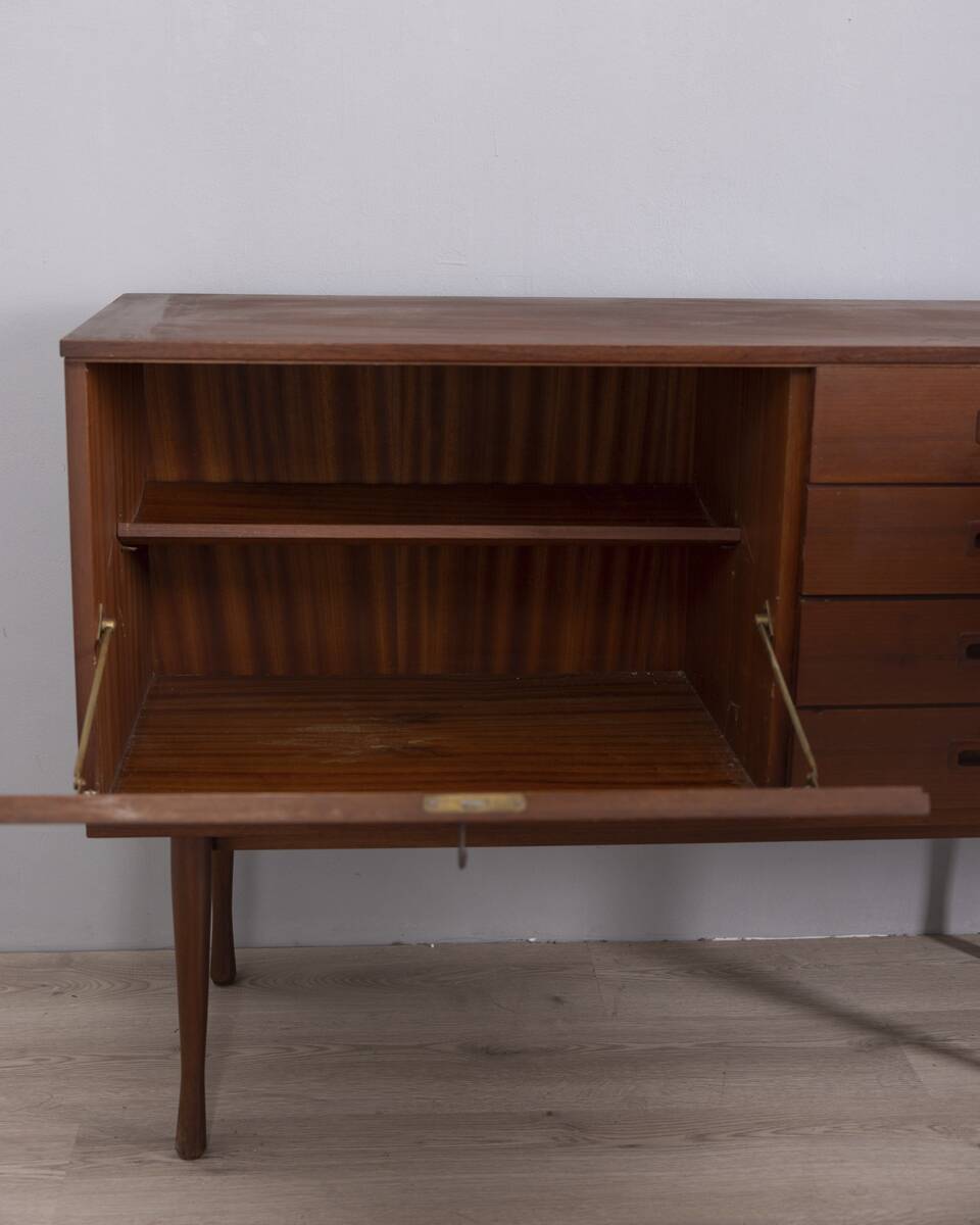 VINTAGE 1960S SIDEBOARD IN TEAK WOOD BY ITALIAN DESIGN