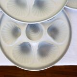 4 vintage Moulin des Loups porcelain oyster plates 2106172