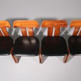 Mario Marenco Walnut Sapporo Dining Chairs for Mobilgirgi, 1970s