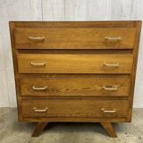 Chest of drawers with compass feet