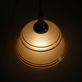 Suspension in brass and glass opaque granulated 1960s/1970s