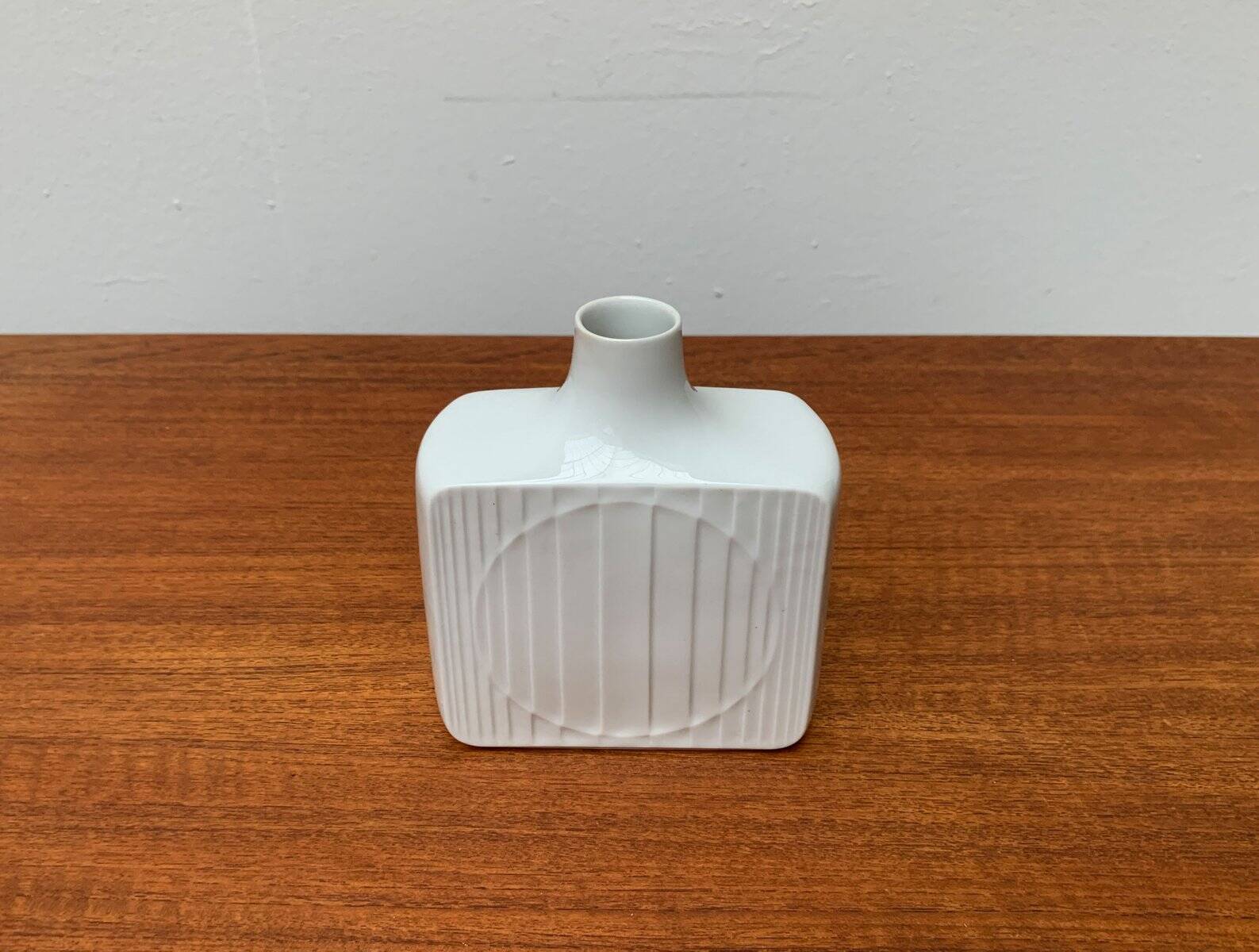Vintage minimalist porcelain vase from Fürstenberg, Germany.
