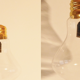 Suspension chandelier in the shape of giant bulb 1970 vintage 70's bulb-shaped lamp n4