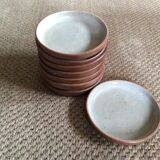 Series of 8 stoneware dessert plates