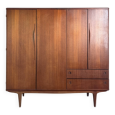 Vintage Scandinavian wardrobe in teak