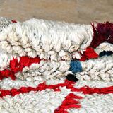 Small vintage beni ouarain rug