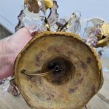 Pair of Gilt Bronze Candelabras with Colored Crystal Tassels