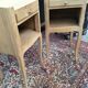 Pair of raw wood bedsides