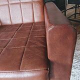 Swivel armchair skai and chrome 60s