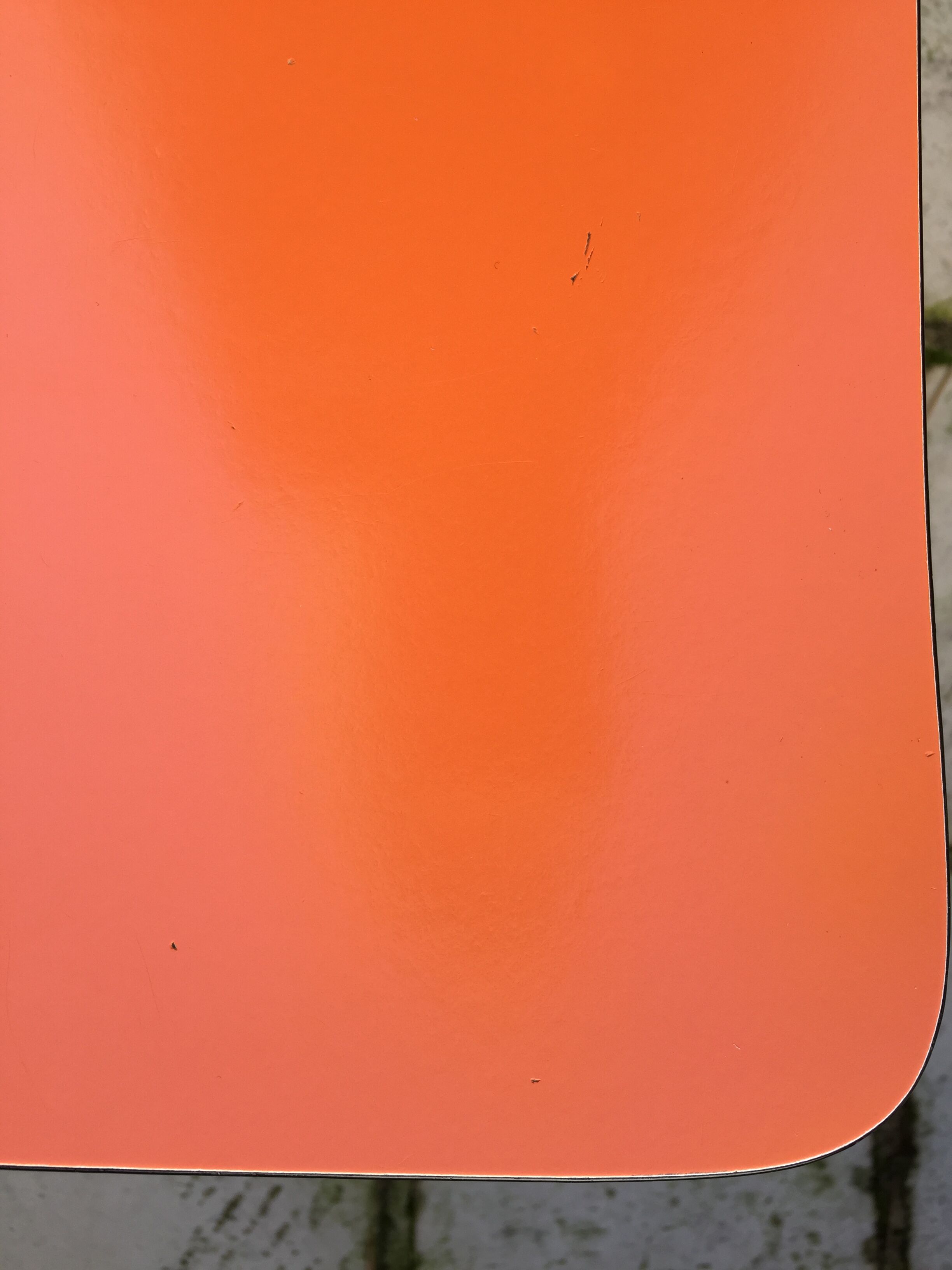 Set of 6 vintage orange formica chairs, 70s