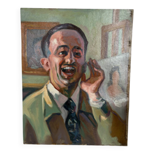 Portrait à l’huile - carton