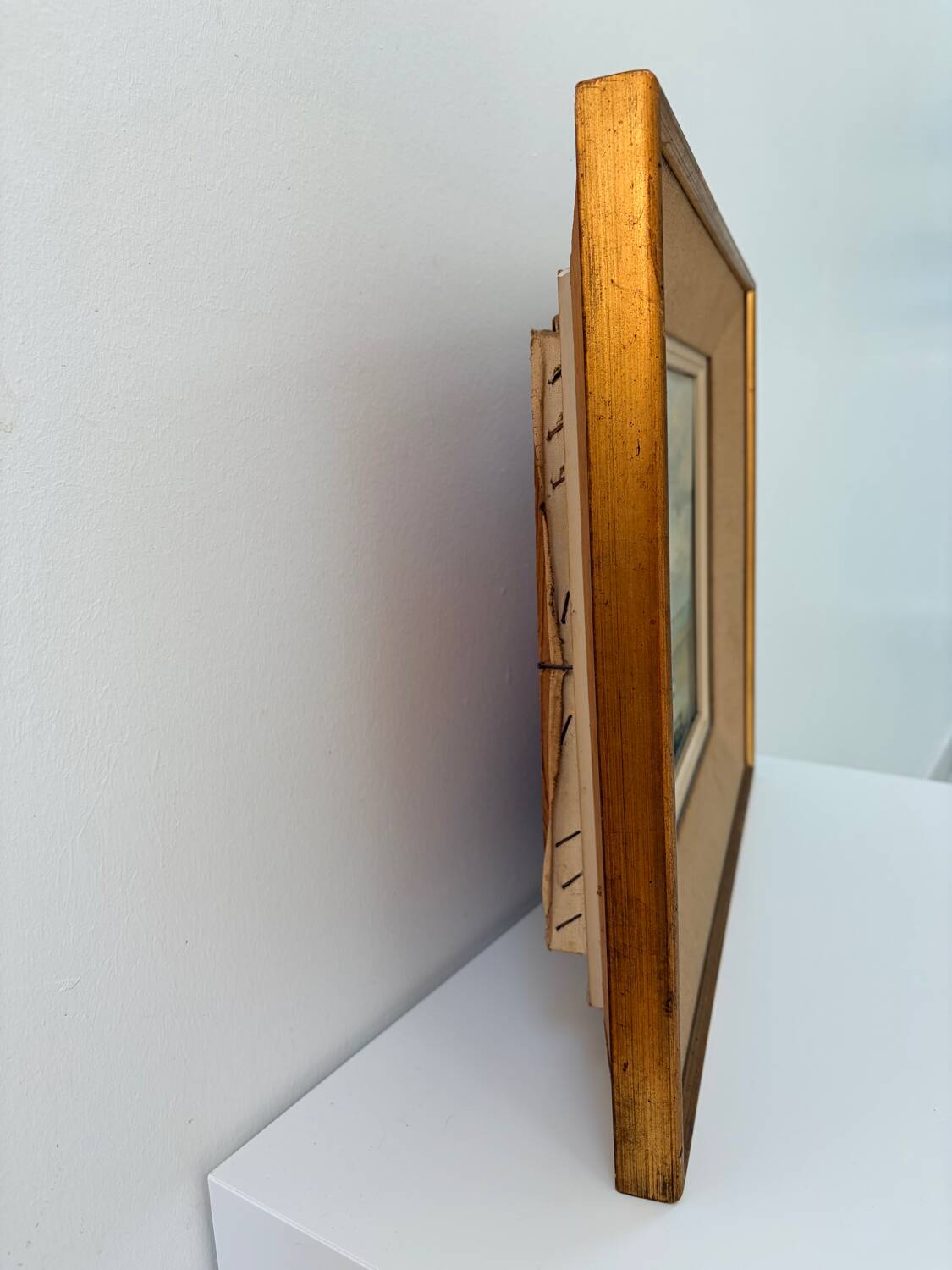 Marine Oil on canvas by JP. Guinegault (36 x 45)