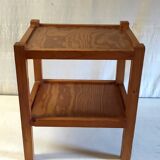 Solid pine side table - 1970s