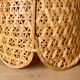 Vintage flower shaped wicker pendant light