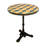 Table de bistrot marqueté