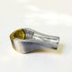 Brutalist cigar ashtray by Arte3, bronze & aluminium, Spain 1980s