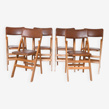 Set of 6 vintage folding chairs