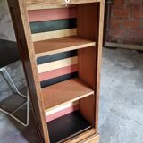 Vintage oak curtain cabinet