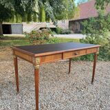 Louis XVI style mahogany flat desk, 19th century