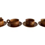 1970's Vintage Teak Set of Cups
