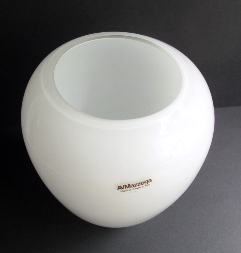 Murano glass vase Carlo Nason Mazzega handle higher cobalt