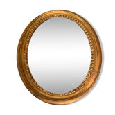 Golden mirror with pearl ring, 31x24 cm