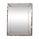 Rectangular mirror with pink parclose attributed to Jacques Adnet - circa 1940