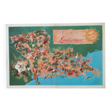 Carte vintage de Louisiane