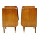 Pair of Fifties Rockabilly Wooden Bedside Tables Vintage Design