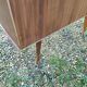 Glass bar veneered wood 50s compass