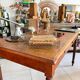 Old farmhouse table with turned legs