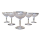6 crystal champagne coupes Baccarat / Nancy