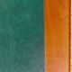 Desk, green leather top