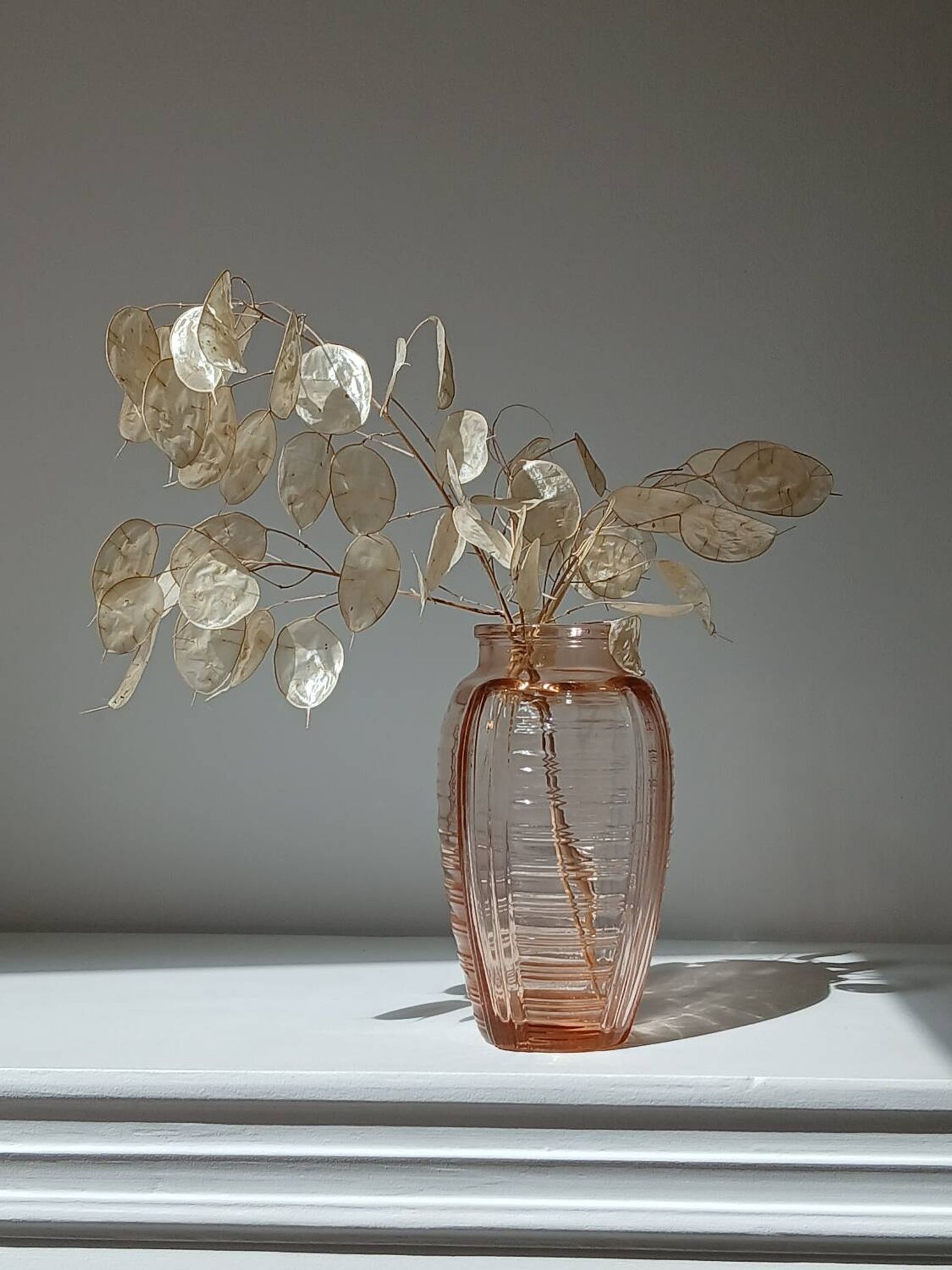 Vase en verre orange