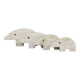 Set of 4 travertine anteaters Fratelli Mannelli vintage 70s