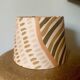 Vintage solid wood lamp - 1970s/1980s - handmade lampshade