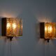 Pair of 2 Danish vintage Kalmar sconces by Vitrika, 1960s
