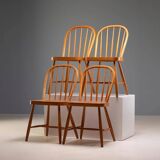 Set of four dining chairs, 1960s–70s