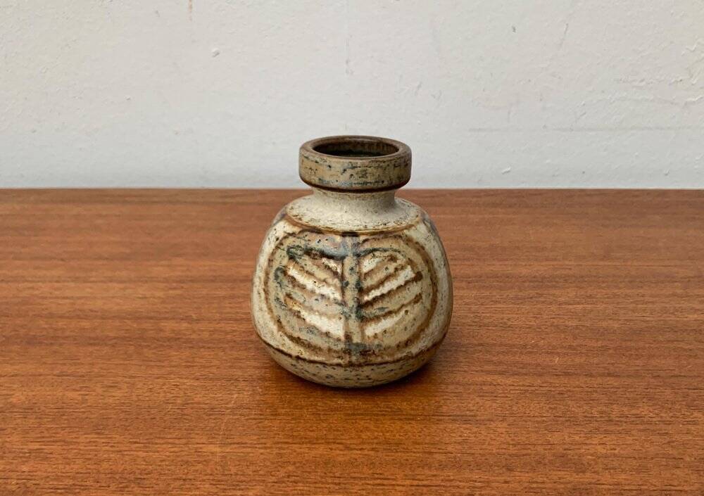 Mid-century Danish vase from Søholm pottery workshop, 1960s.
