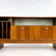 Vintage row or storage cabinet 60s vinyl doors