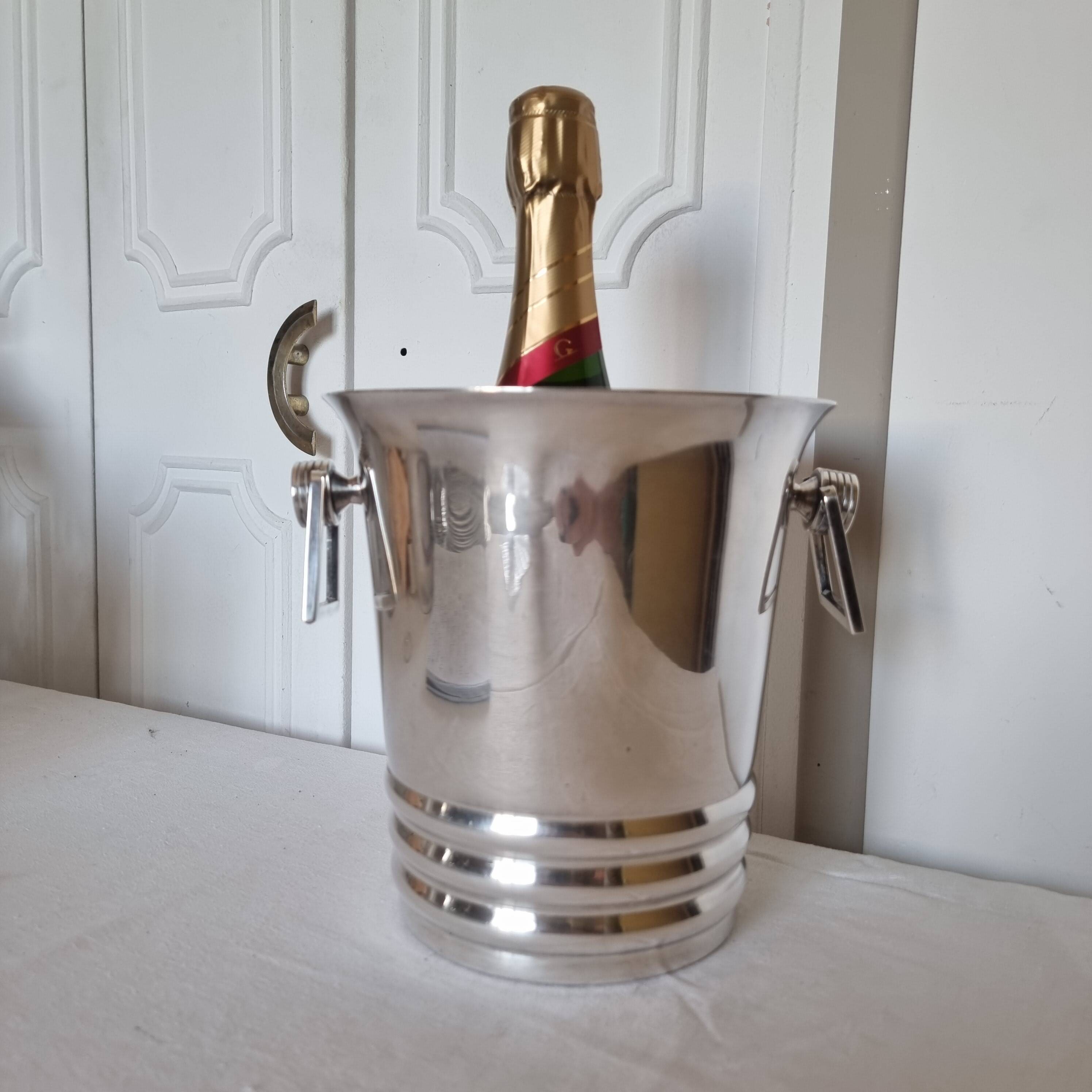 Art Deco silver-plated champagne bucket from Argit Paris, 19th century