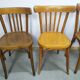 Lot de 4 chaise de bistrot en bois vintage