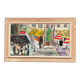 Original Swedish Oil on Canvas – “City Life” by H. Hanson 61 – Vintage & Framed – 72 × 45 cm (28.3" x 17.7")