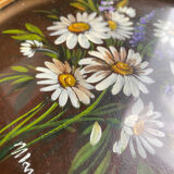 Painting bouquet round frame