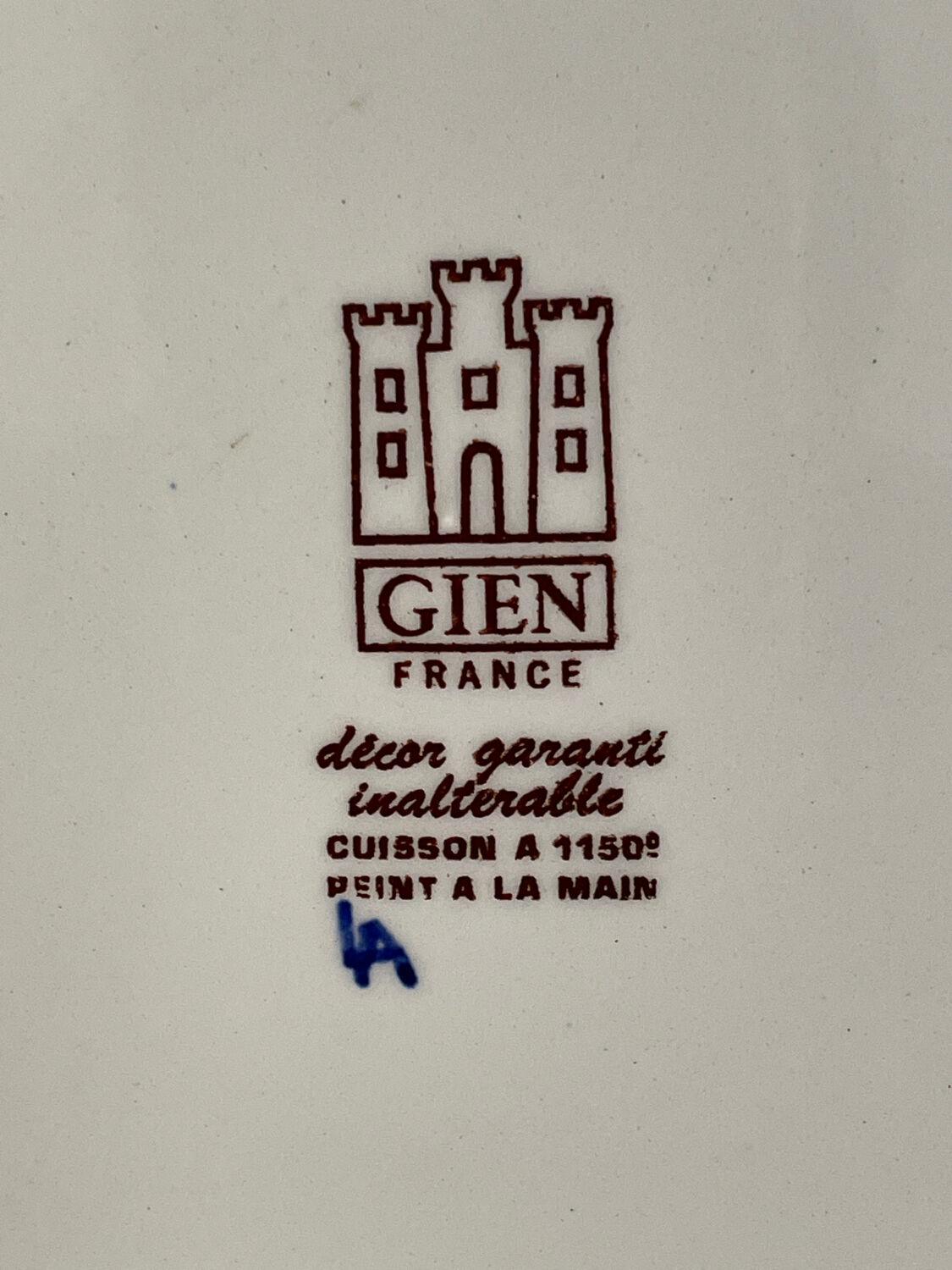 Gien plate peacock decoration